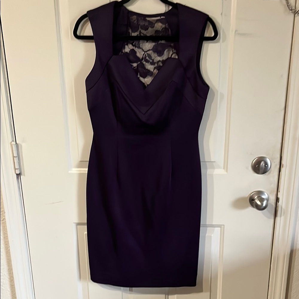 Elegant Purple Sleeveless Dress